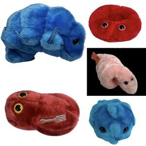 Giant Microbes Plush Toy Lot of 5 Pox-Syphilis Blood Cell Rhinovirus READ